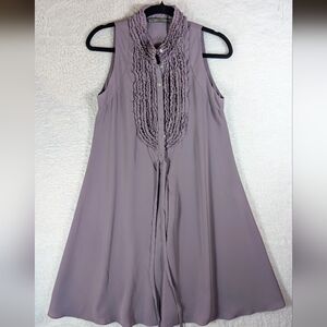 27--Zara Basic Lavender Ruffled Midi Free